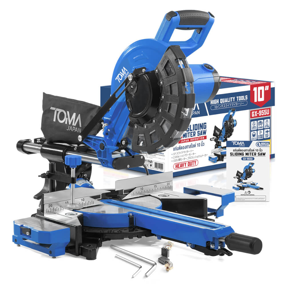 เครื่องเลื่อยองศา TOMA JAPAN รุ่น GX-955U 10 นิ้ว 2,500 วัตต์